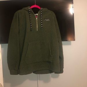 Cute green Sherpa hoodie